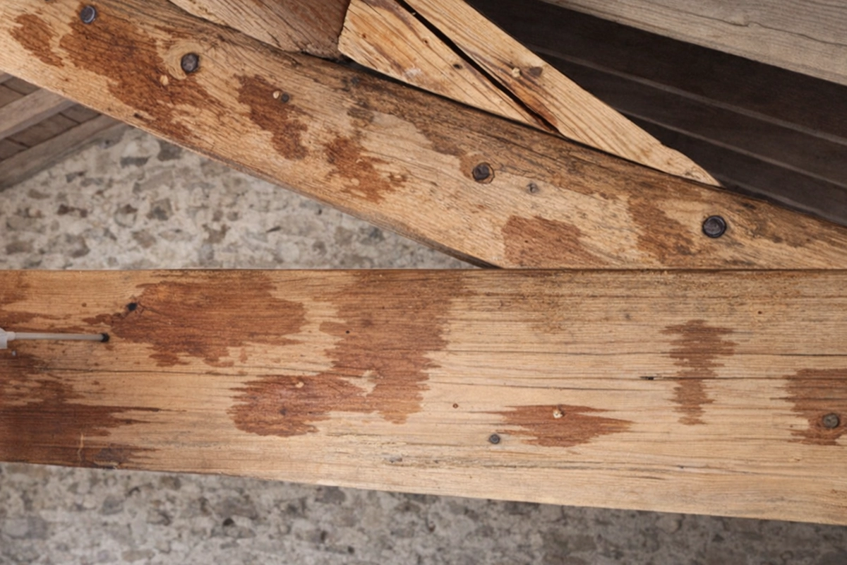 avant après traitement bois