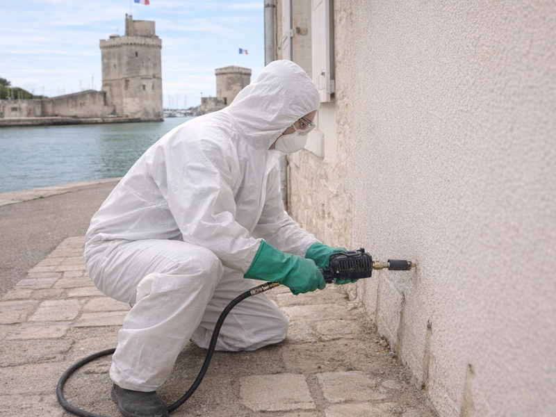 traitement termites injection bois maison