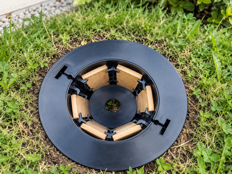 Station d'appâtage installée dans un jardin à Fouras